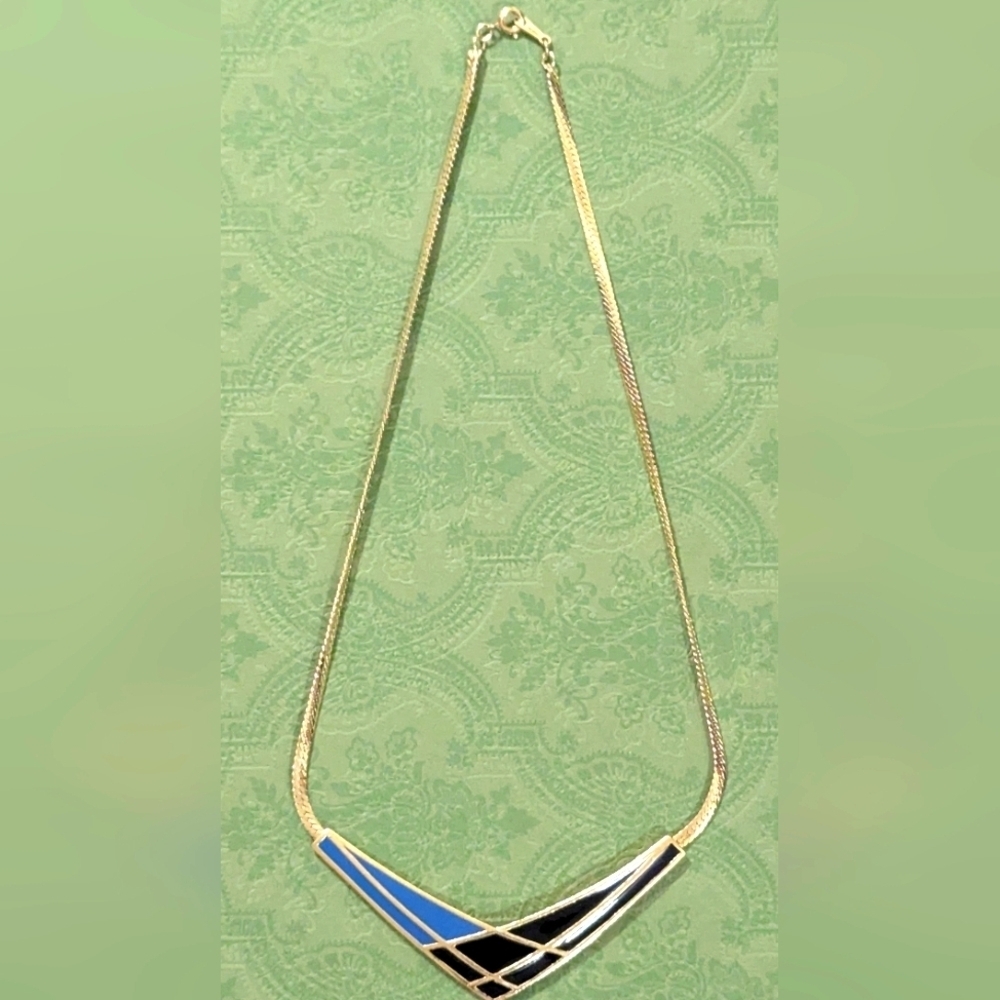 Vintage Gold Tone AVON Statement Necklace 1970's 80's